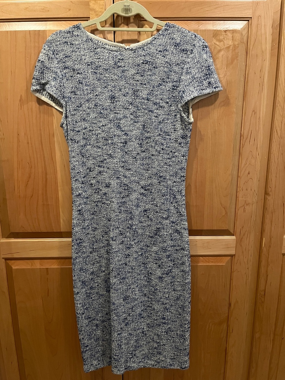 St. John Boucle Knit Cap Sleeve Midi Dress SZ 6